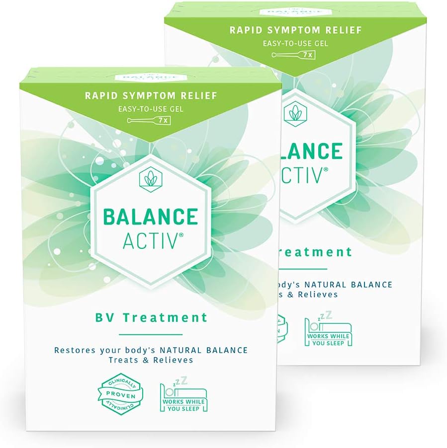 Balance Activ BV Gel, BV Treatment, Bacterial Vaginosis Gel for Women, Works Naturally to Rapidly Relieve Symptoms of Discomfort, Discharge and Unpleasant Odour Associated with BV, 2 Pack
