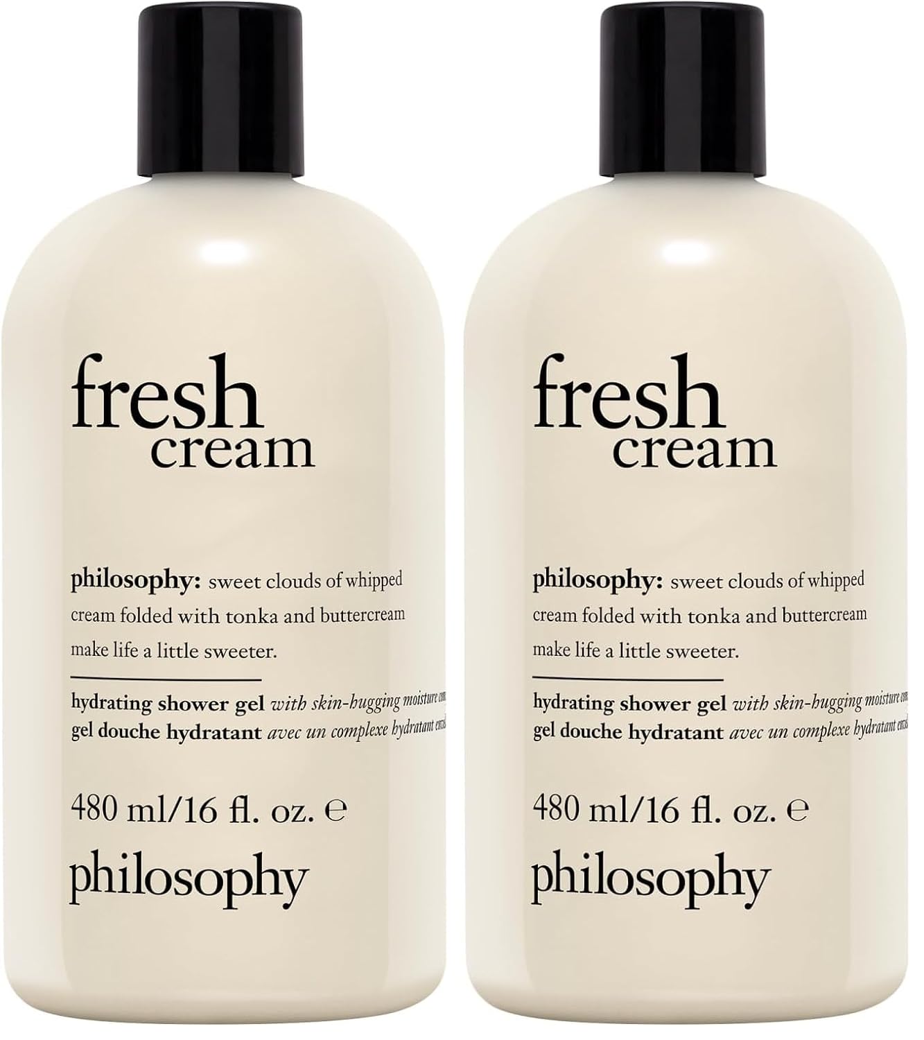 philosophy fresh cream shower gel - with notes of vanilla, heliotrope & tonka bean