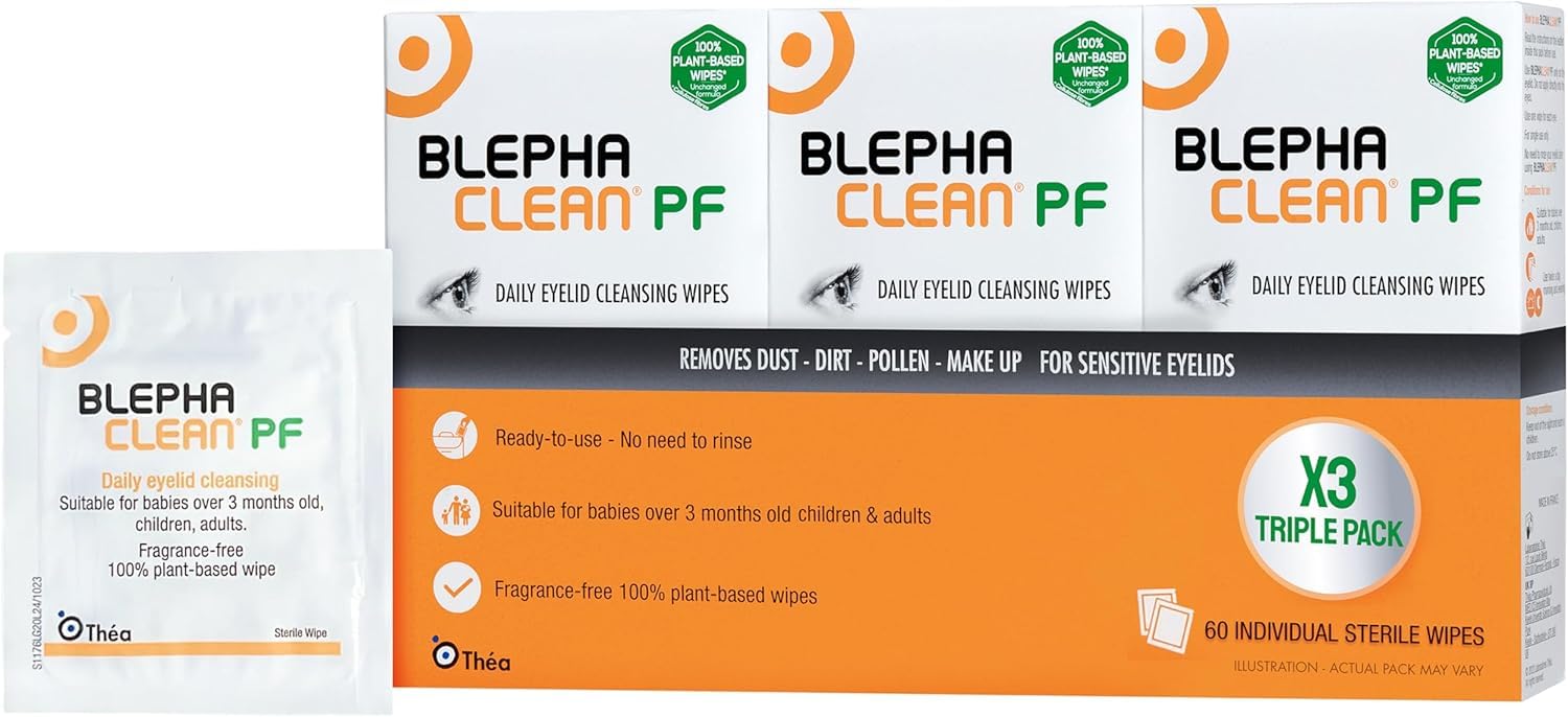 Blephaclean 60 Sterile Eyelid Wipes For Blepharitis Freepost