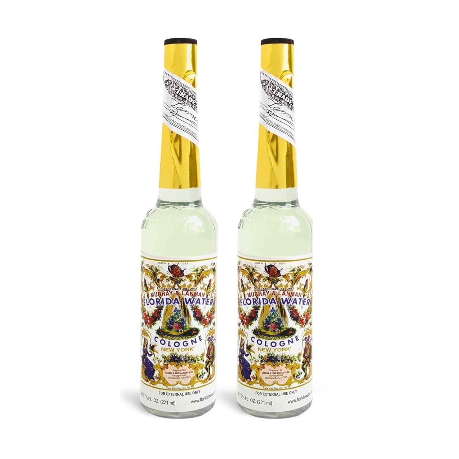 Florida Water, After Shave Cologne, Fresh, Clean Fragrance, 2-Pack of 7.5 Fl Oz, Bottles.