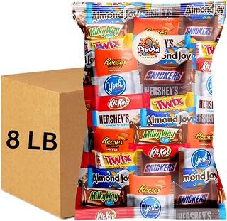 Bulk Variety Pack of Fun Size Chocolate Candy - Individually Wrapped Chocolate Mix for Parties, Gift Bags, and Everyday Treats (8 LB)