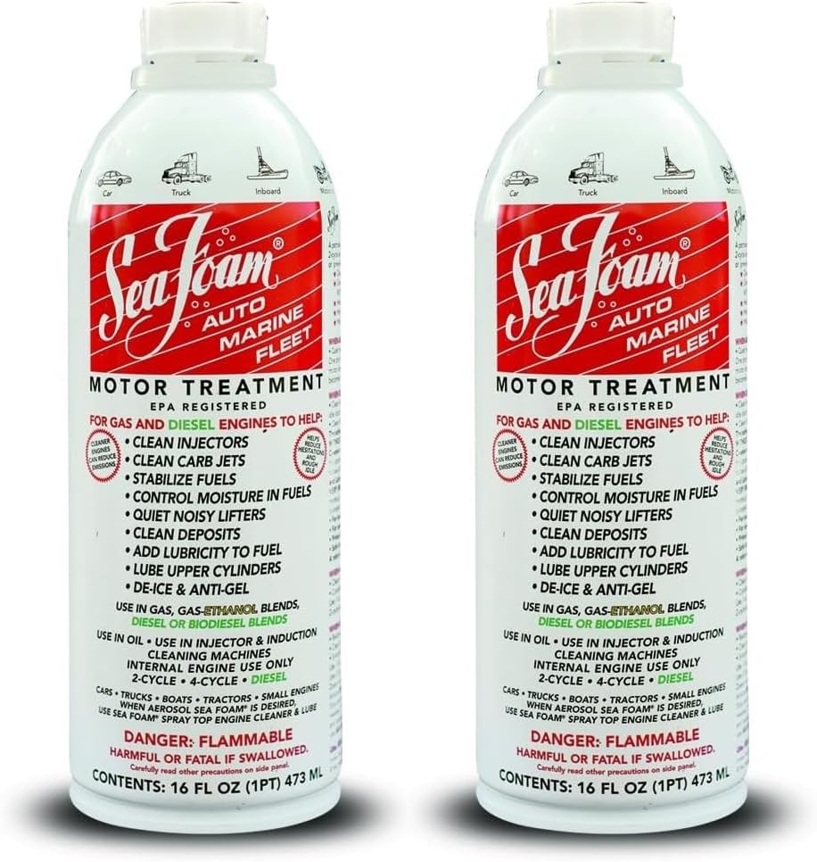 Sea Foam SF-16 Motor Treatment - 16 oz, White (Pack of 2)