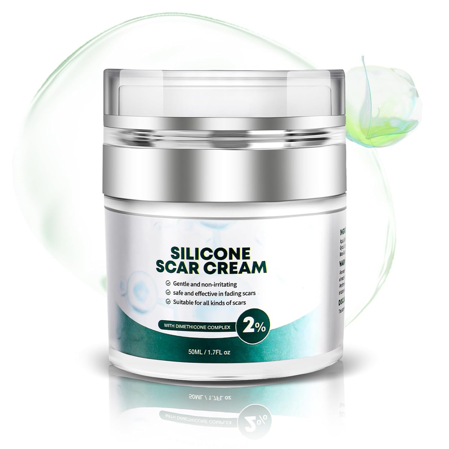 Advanced Scar Cream, Silicone Gel for Scars, Professional Scar Removal Cream for Surgical Scars, Stretch Marks, Old and New Scars 1.7 oz(50ml)