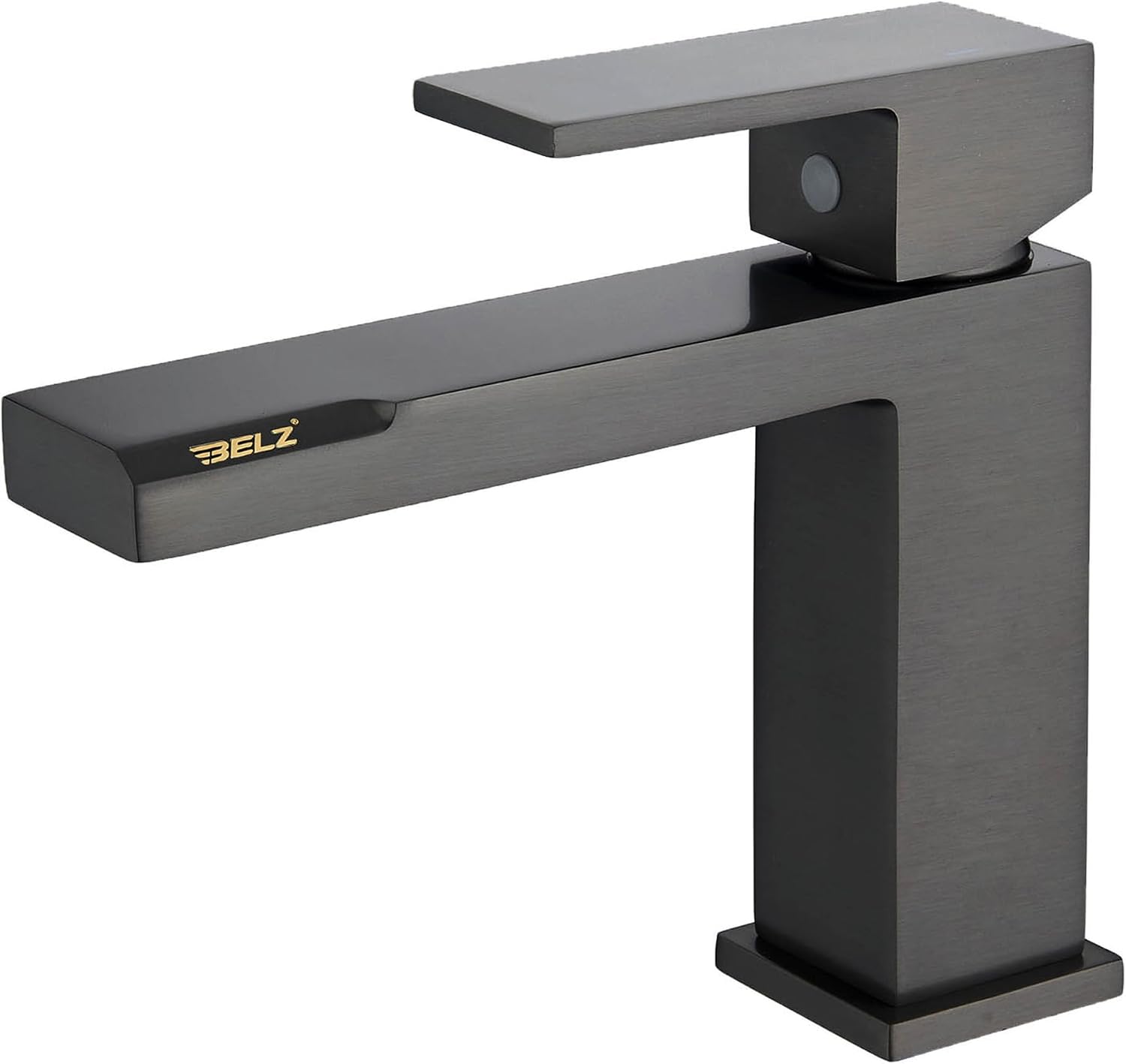 BELZ Bathroom Tap, Bathroom Sink Taps with Spout Height 103 MM, Single Handle Mixer Cold and Hot Water Basin Taps, Water-Saving, Brass Chrome
