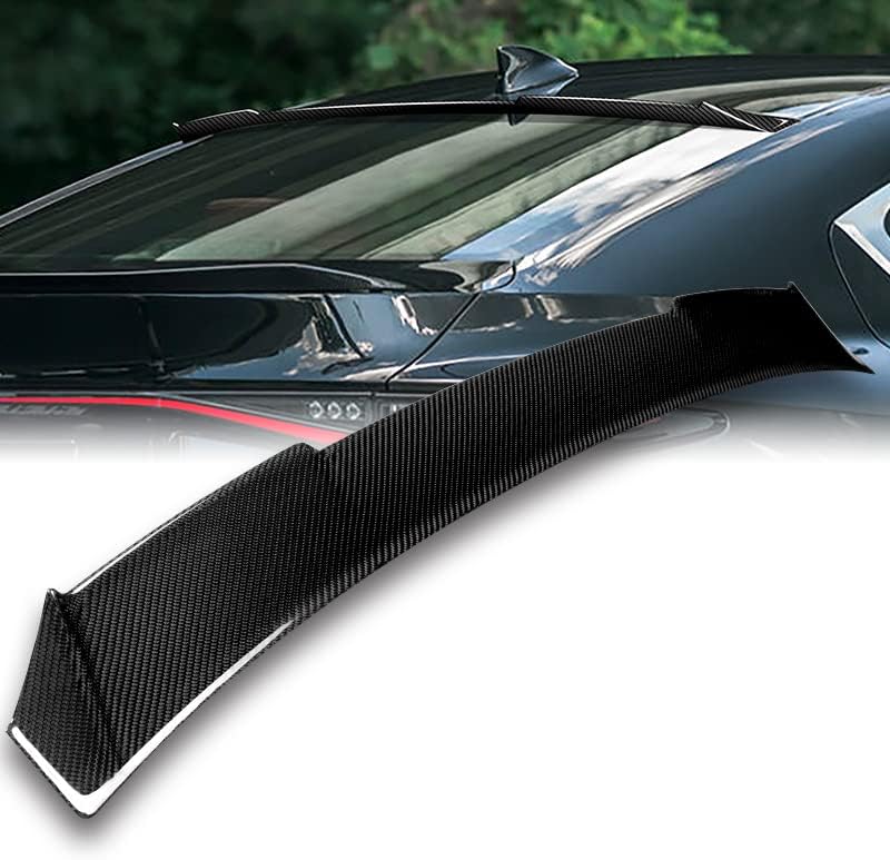 Black Real Carbon Fiber F-Style Rear Window Roof Spoiler Wing Compatible with 2021-2025 Lexus IS300 IS350 IS500, 2022 2023 2024