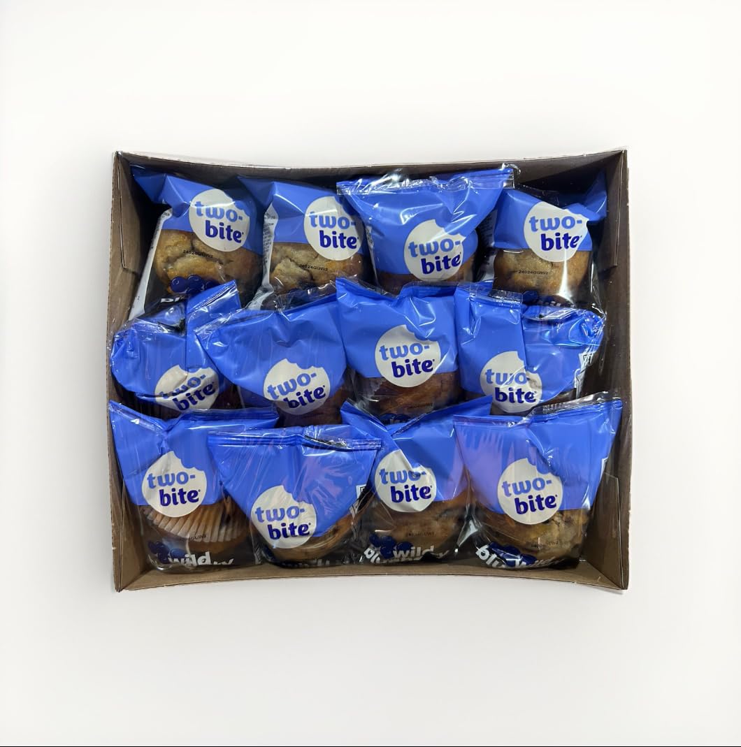 Muffins Bakery Fresh | Two Bite Blueberry Mini Muffins Bulk | 2 oz, 12 ct |