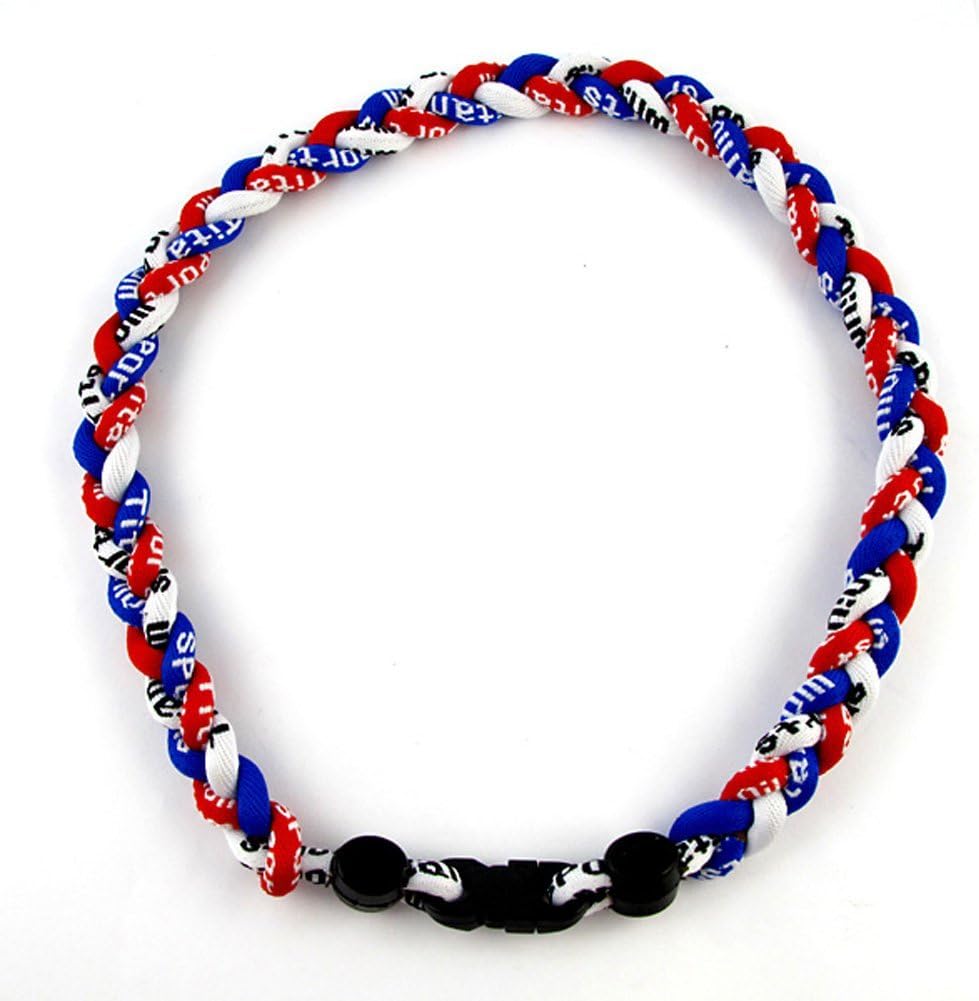 MapofBeauty 18 Inch Sport Three Colors Three Braided Rope Tornado Necklace