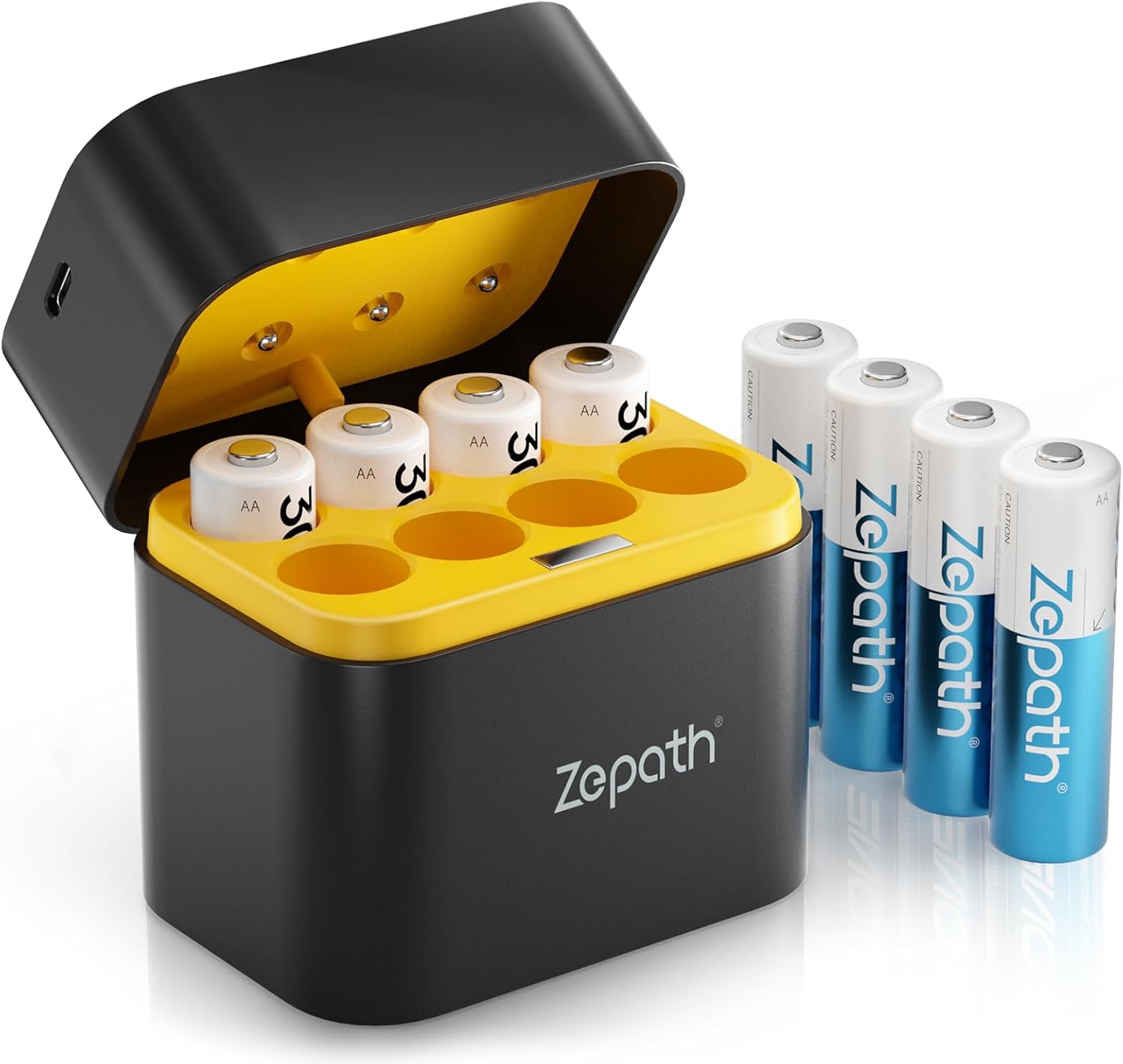 AA Rechargeable Lithium Batteries with Battery Charger, 8 Pack 3000mWh High Capacity Rechargeable Batteries 1.5V Constant Output AA Lithium Batteries, Battery Storage with aa Li-ion Battery
