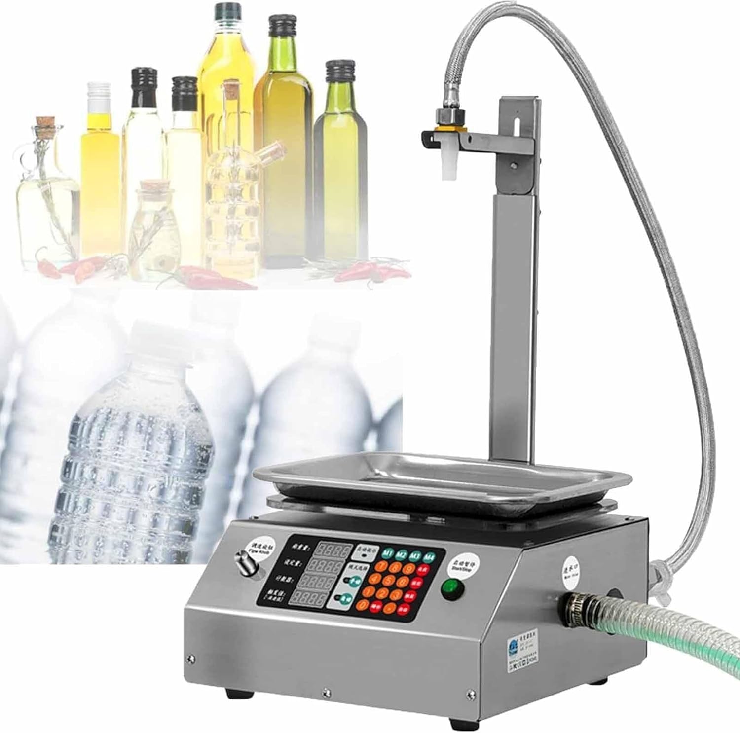 Automatic Liquid Filling Machine for Bottles, Digital Control, Ideal for Wine, Cosmetic Oil, Beverage, Lotion, and Essential Oil Packaging
