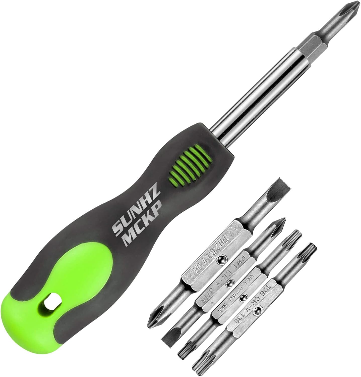 SUNHZMCKP 8 in 1 Screwdriver, Portable multi-purpose screwdriver set,High-Strength Bits, Phillips, Slotted, Torx,Suitable for outdoor and daily repair tools,Practical hand tools