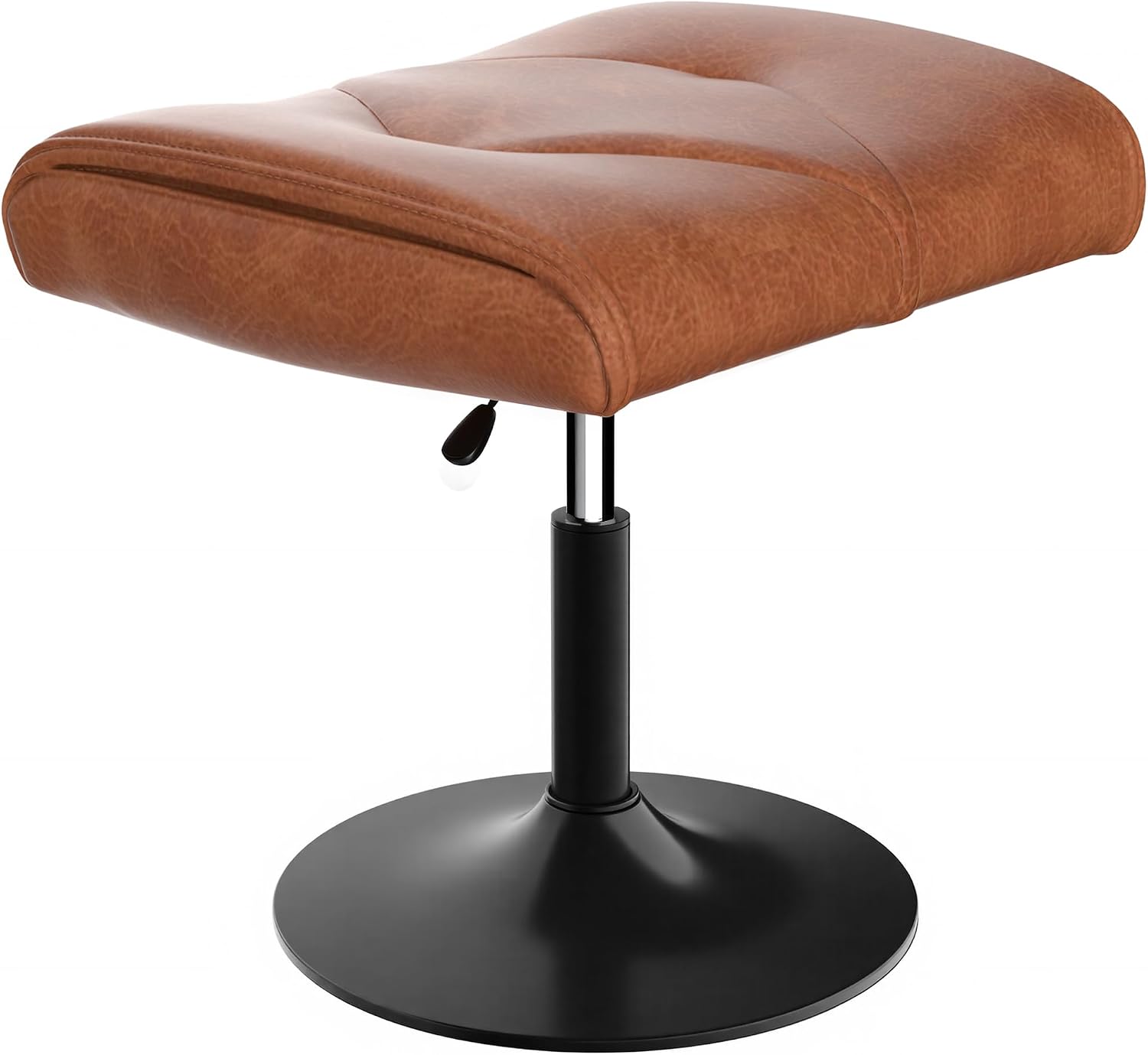 VECELO Office Foot Rest Under Desk Ottoman, Height Adjustable, Brown