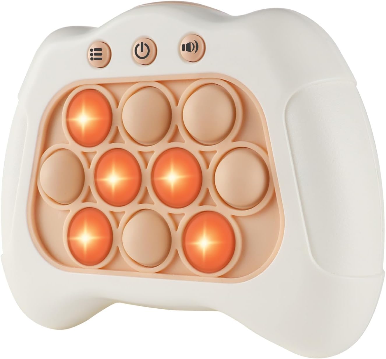 Intoypad Handheld Speed Push Pop Game Fun Sensory Fidget Toy for Kids White