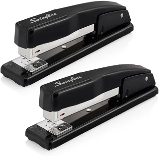 Swingline Commercial Stapler, 20 Sheet Capacity, Jam Free, Metal, 2 Pack, Black (44401AZ)
