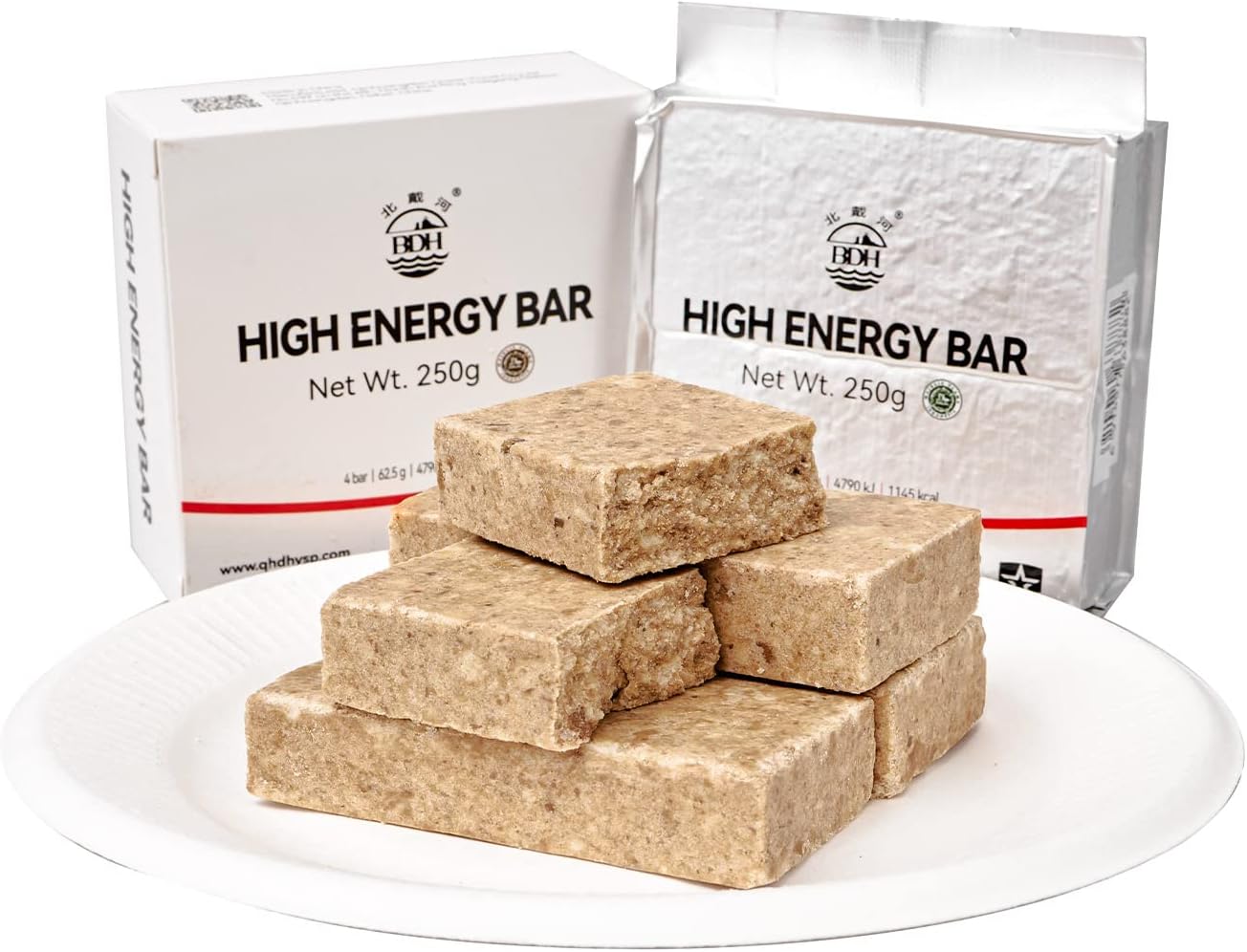 Emergency Food Ration Bars 1 Pack, Original Flavor Survival Tabs Supply for Outdoor Camping Emergency Snowstorm Earthquake Disaster Preparedness Kit with 20 years Long Self Life, 250g/bar