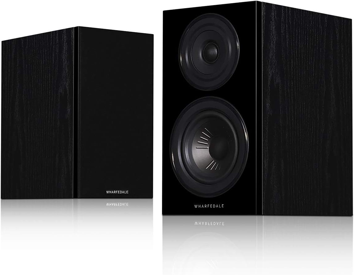 Wharfedale Diamond 12.0 Pair of Passive Bookshelf Speakers, Black