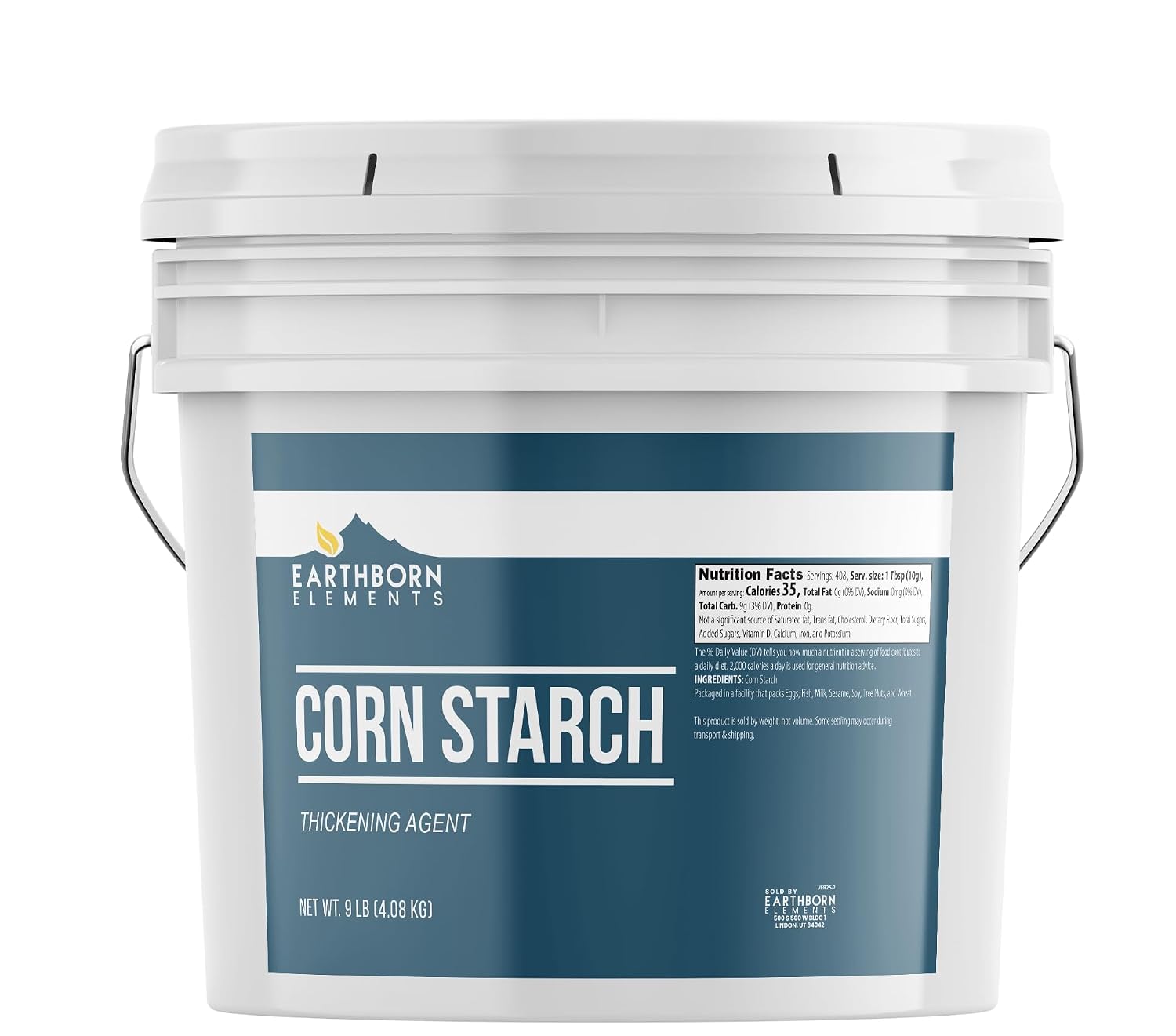 Earthborn Elements Corn Starch, 144 Ounce, Thickening Agent, Cooking & Baking Staple