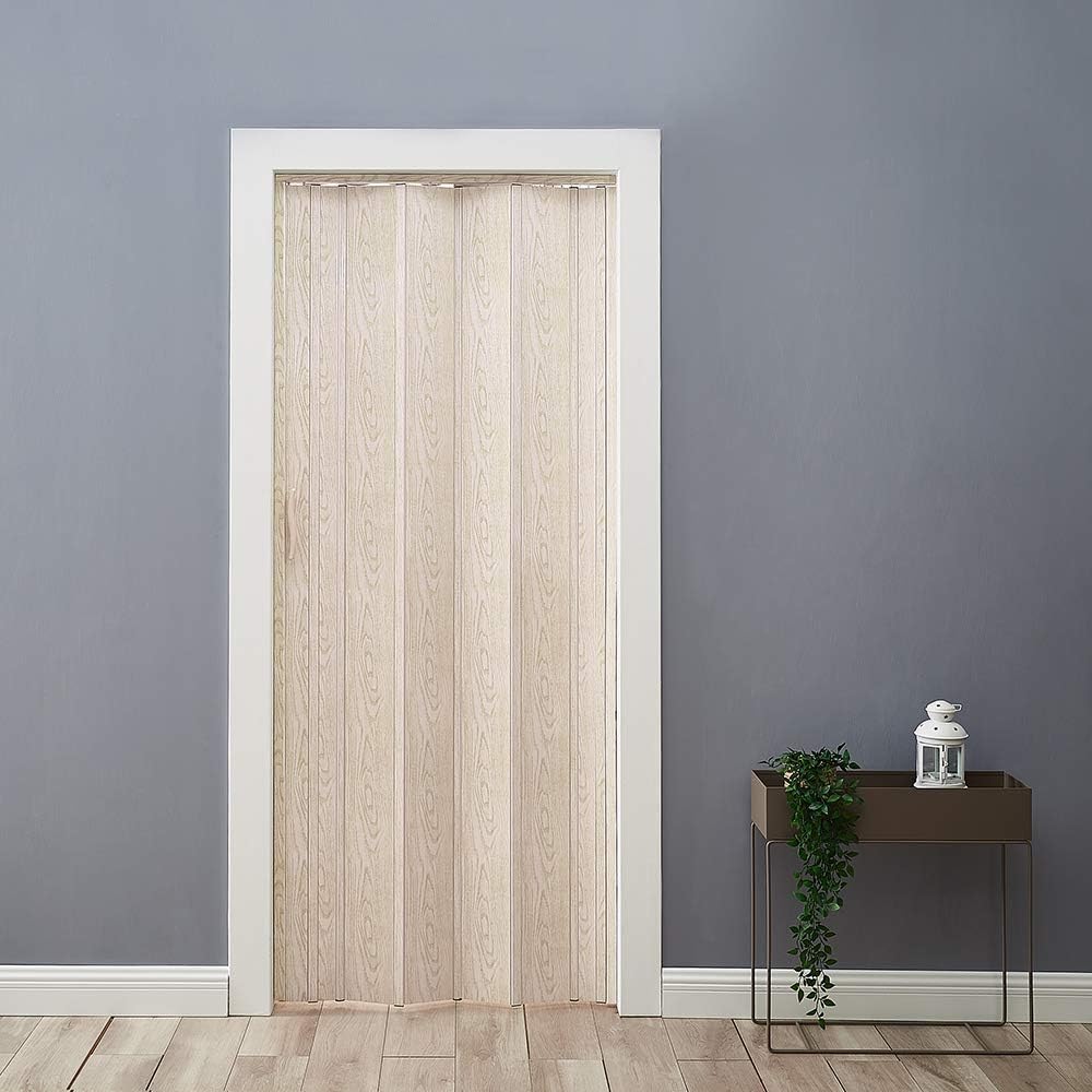 PVC Plastic Folding Door Internal Doors Sliding 7 Panels Divider Magnetic