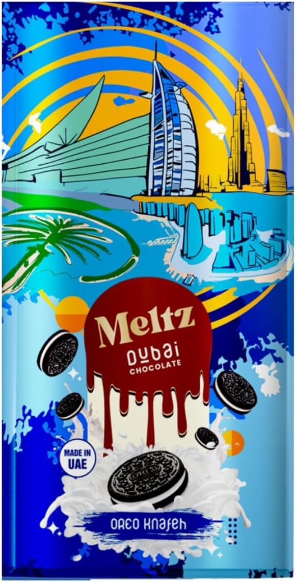 JJA O-r-e-o Knafeh For Meltz, Luxurious Fusion Dessert, Crunchy, Creamy, Perfect for Celebrations, Gatherings, Chocolate Lovers, crispy knafeh, smooth milk chocolate, Dubai Chocolate