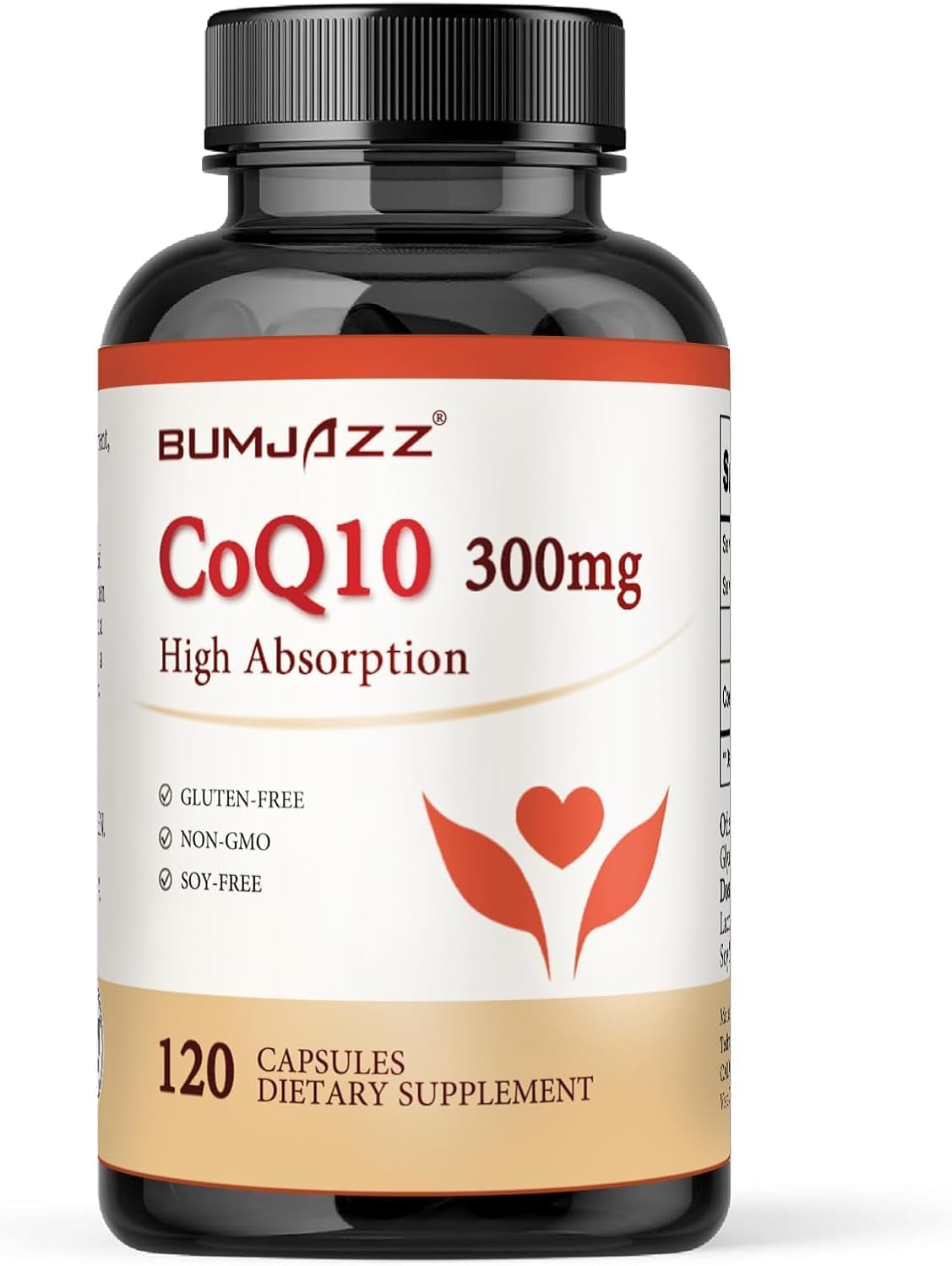 CoQ10 300mg - 120 Capsules - High Absorption - Non-GMO - Gluten-Free - Coenzyme Q10 Supplement - CoQ10 Capsules
