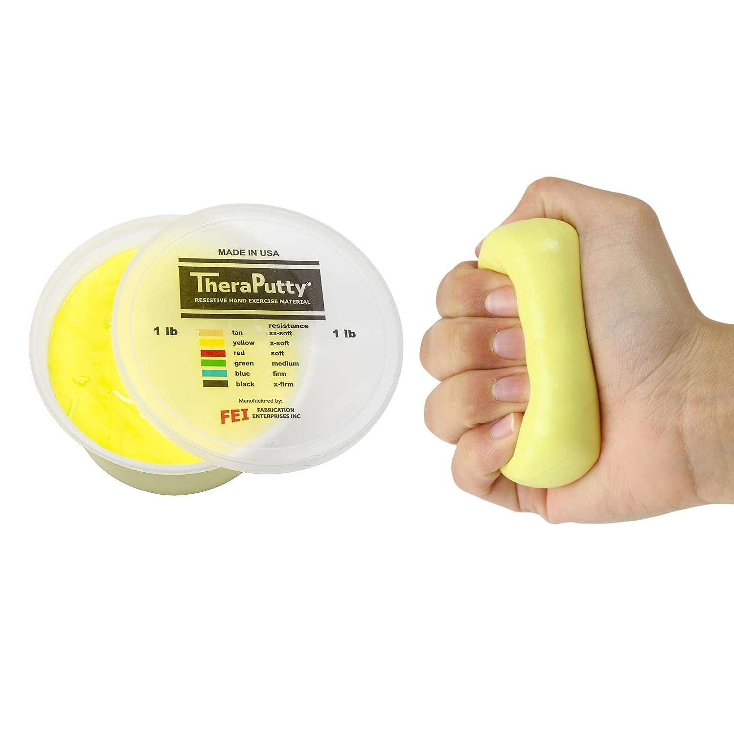 Cando TheraPutty - Therapeutic modelling clay - 1 lb - yellow (very light)