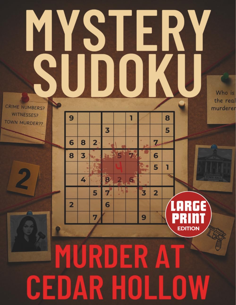 Mystery Sudoku: Murder at Cedar Hollow: Large Print