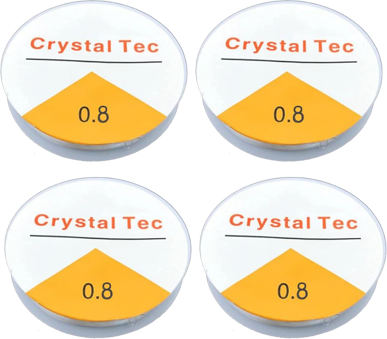 4 Pcs 0.8mm Clear Elastic Cord, Elastic Bead Thread, Crystal String for Jewelry Making, Suitable for Invisible Bracelet
