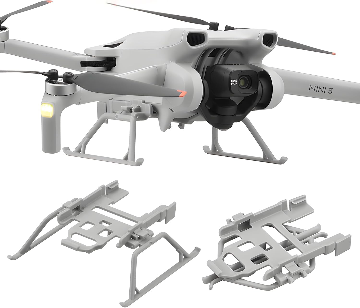 Craznick Mini 3/3 Pro Landing Gear Foldable Landing Legs Quick Release Extension Feet Protector Kit for DJI Mini 3 Series Drone Accessories