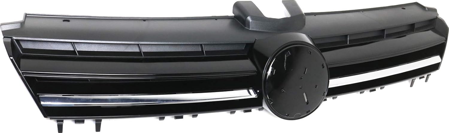 Garage-Pro Grille Assembly Compatible with 2015-2017 Volkswagen Golf, Volkswagen Golf Sportwagen Textured Black Shell and Insert