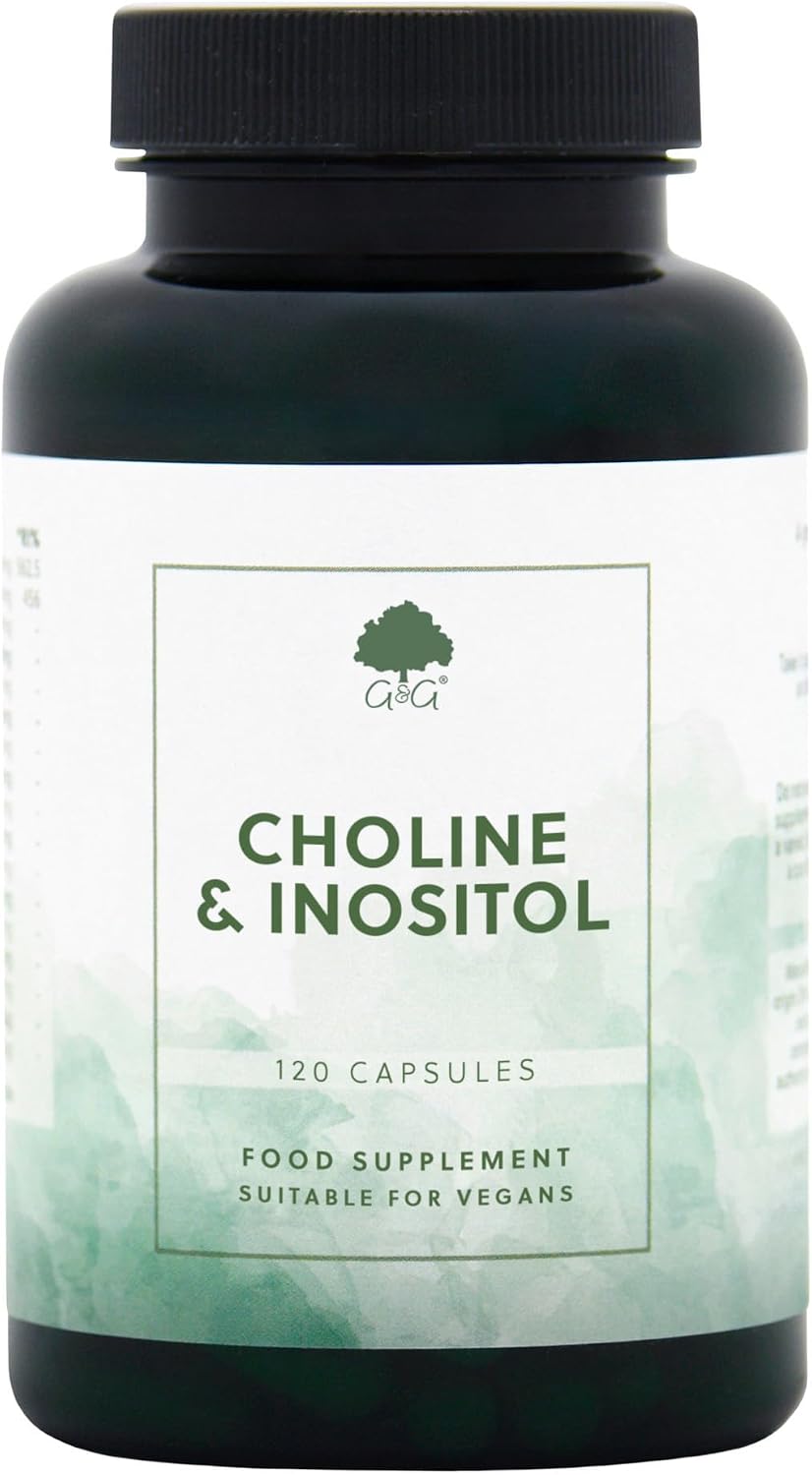 Choline & Inositol Capsules - 120 Vegan Capsules - G&G Vitamins