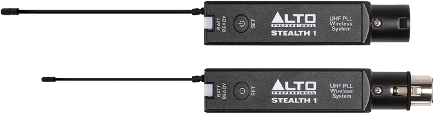 ALTO Stealth 1 Mono UHF XLR Wireless Audio System, Transmitter and Receiver for Powered Speakers, Mixers and Dynamic Microphones