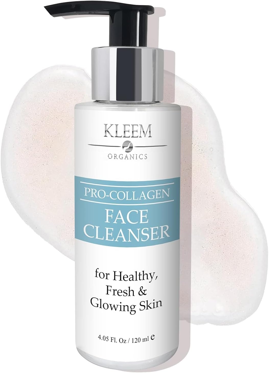 Premium Organic Pro-Collagen Face Wash with Glycolic Acid & Salicylic Acid – Hydrating Facial Cleanser for Women & Men –Exfoliating Facial Cleanser to Unclog Pores, Smooth Skin & Improve Texture–120ml