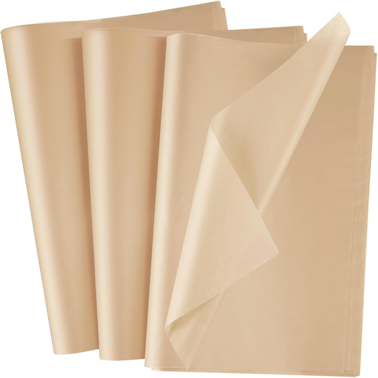 NEBURORA 100 Sheets Kraft Tissue Paper for Gift Bag 20x14 Inches Wrapping Tissue Paper Bulk Brown Decorative Art Paper for DIY Crafts Birthday Weddings Holiday Christmas Party Decor