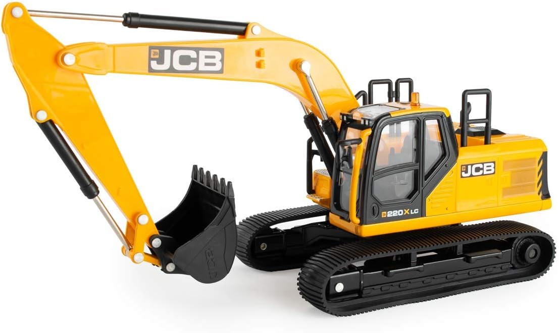 JCB Farm Tomy Toys - Excavator - 1:32 220X - Collectable Tractor Toy - 1:32 Scale Farm Toys - Suitable For Collectors And Kids - 3 Year Plus, 43211