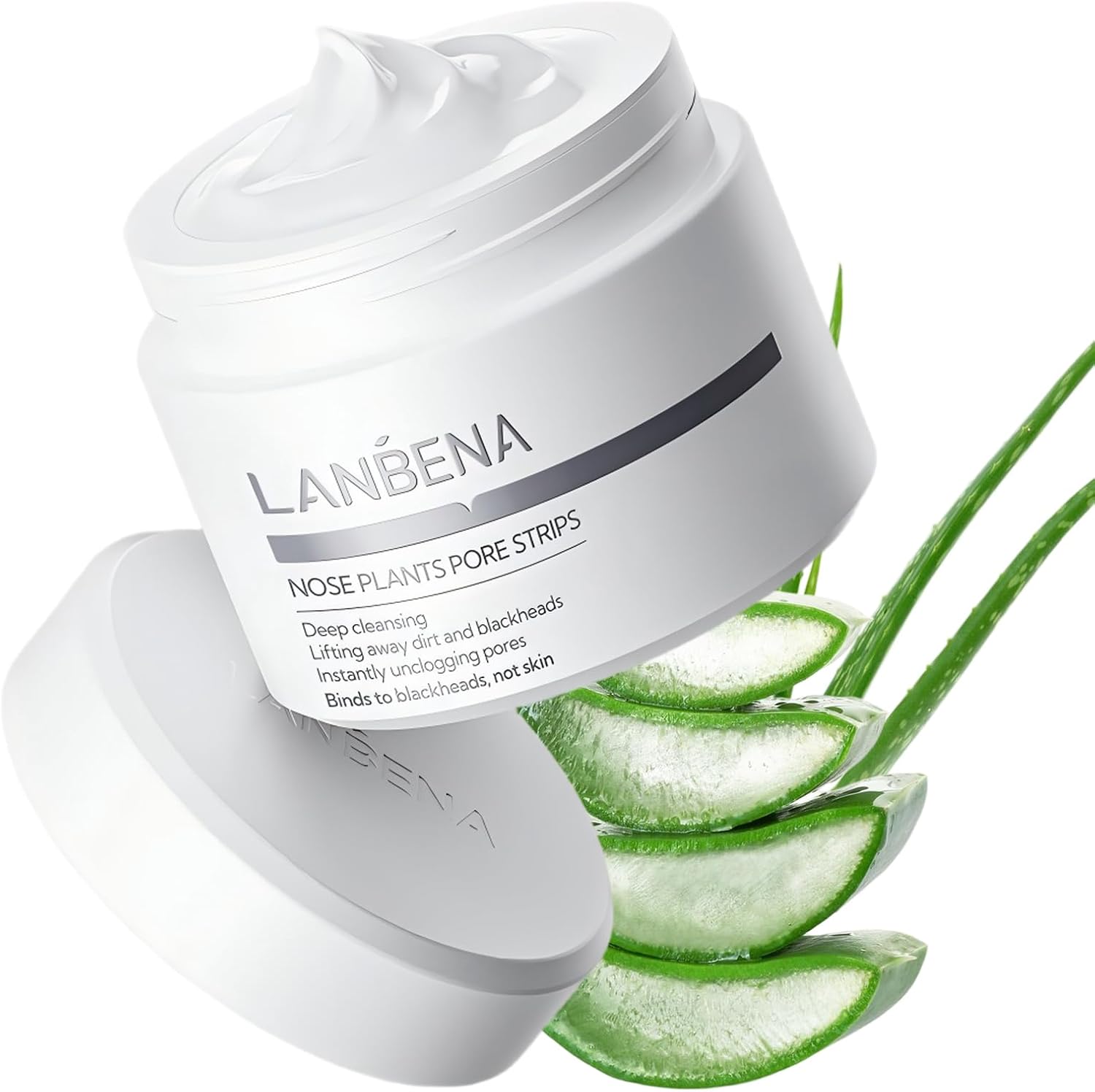 LANBENA Blackhead Remover Mask, Nose Plants Pore Strips Facial Cleanser, Peel off Mask Deep Cleansing for All Skin Types, 60 Pieces