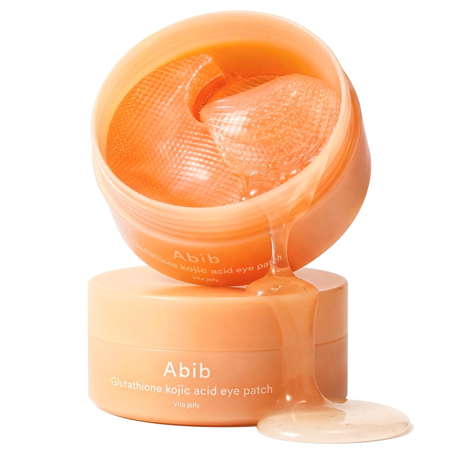 Abib Glutathione Kojic Acid Eye Patches for Radiance Dark Circles & Dark Spots, with Tone-up Jelly, 60 Count, Korean Skin Care