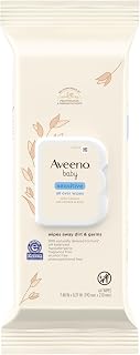 Aveeno Baby Sensitive All Over Wipes with Aloe & Natural Oat Extract for Face, Bottom, Hands & Body, pH-Balanced, Hypoallergenic, Fragrance-, Phenoxyethanol- & Alcohol-Free, 64 ct