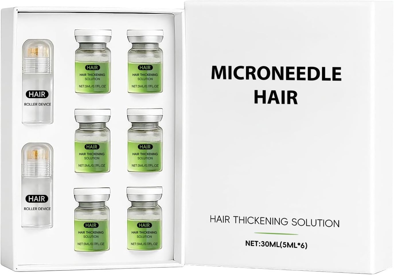 Hair Regrowth System,Microneedle Infusion Hair Regrowth Solution,Hair Regrowth Treatment Serum,Peppermint Oil & Ginger Root, Thickening Serum for Men & Women (1Box)