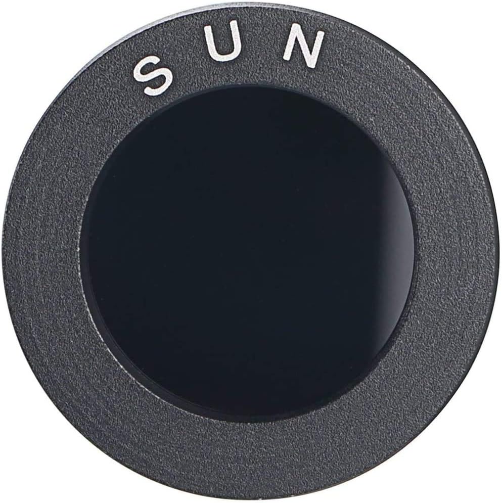POFET Astronomical Telescope Accessories 0.965" Black Sun Filters Full-aluminum Standard Thread for Astro Optics Eyepiece