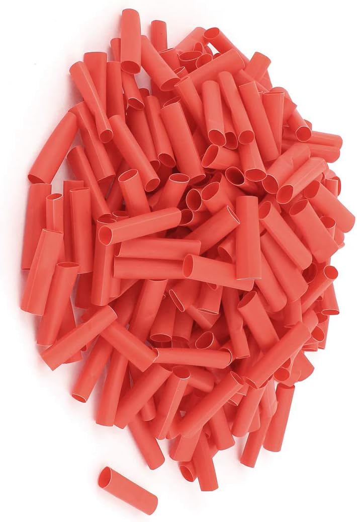 500pcs 6mm Hydraulics, Pneumatics & Plumbing Ratio 2:1 Red Flexible Polyolefin Heat Push-in Plugs Shrink Tubing