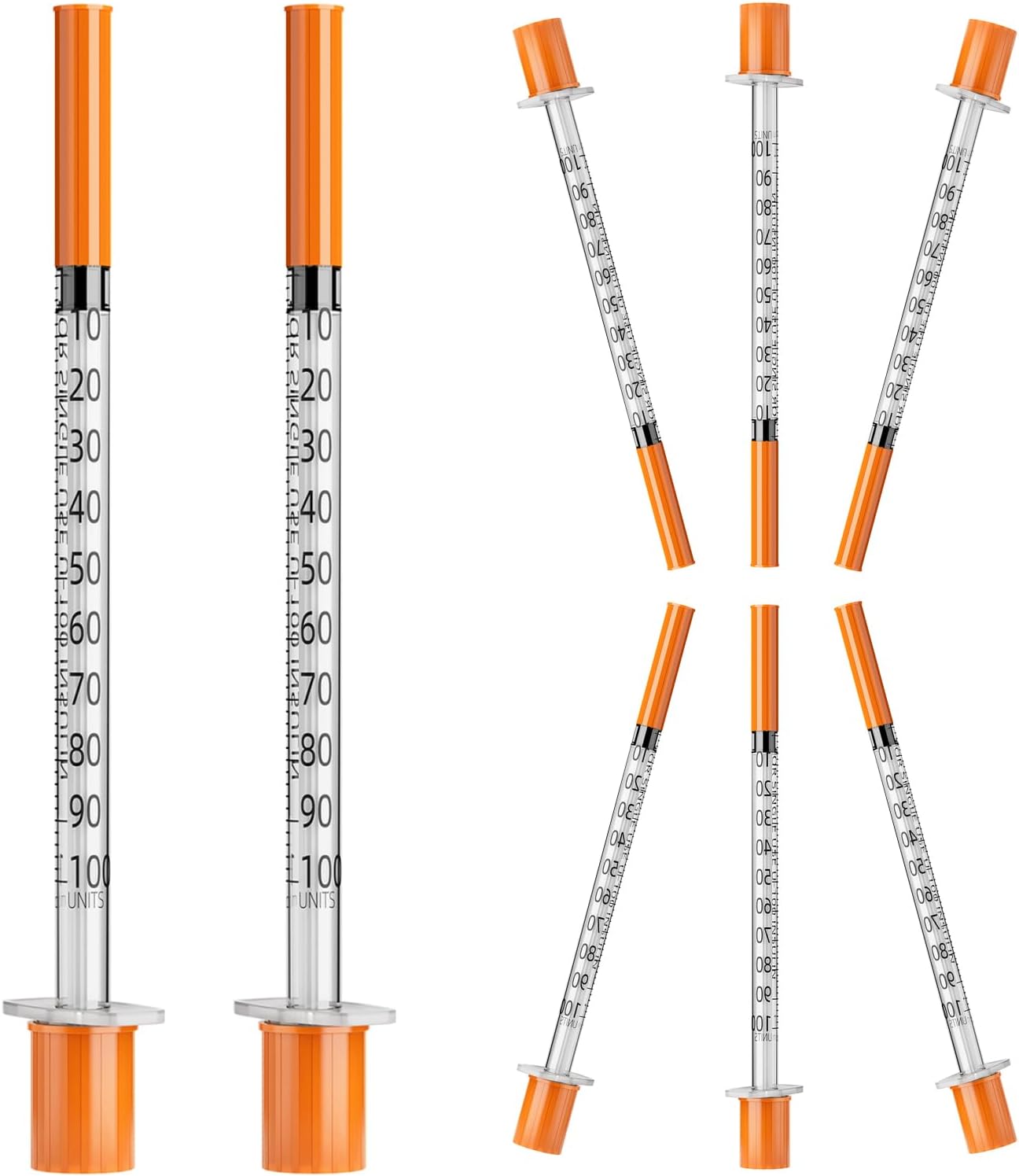 10Pcs 1ml Lab Dispensing Syringe,30G 8MM Plastic Tube Multiple Uses Lab Measuring Supplies, Individually Sealed for Liquid Separation