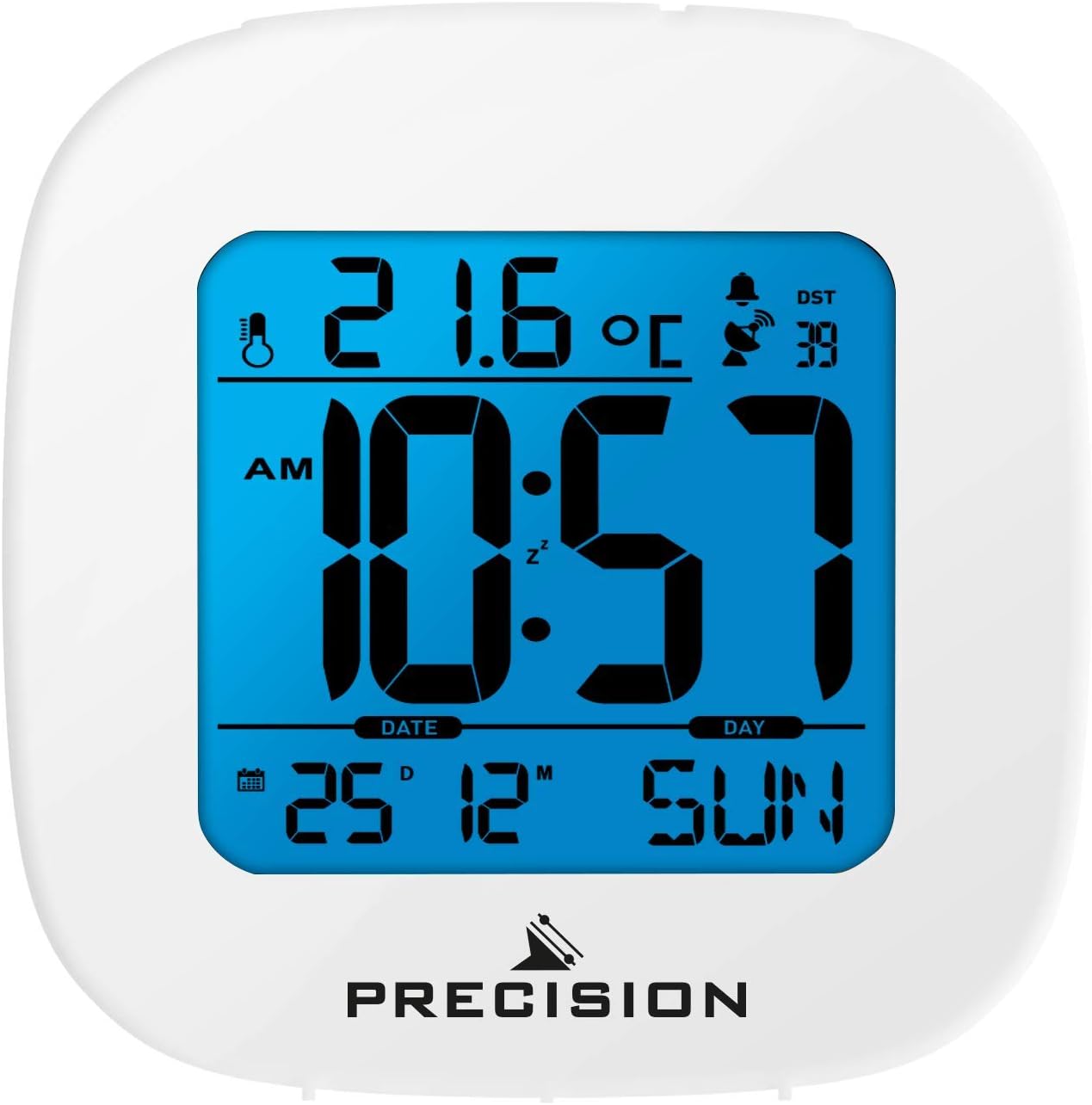 Precision AP058 Alarm Clock, White, One Size