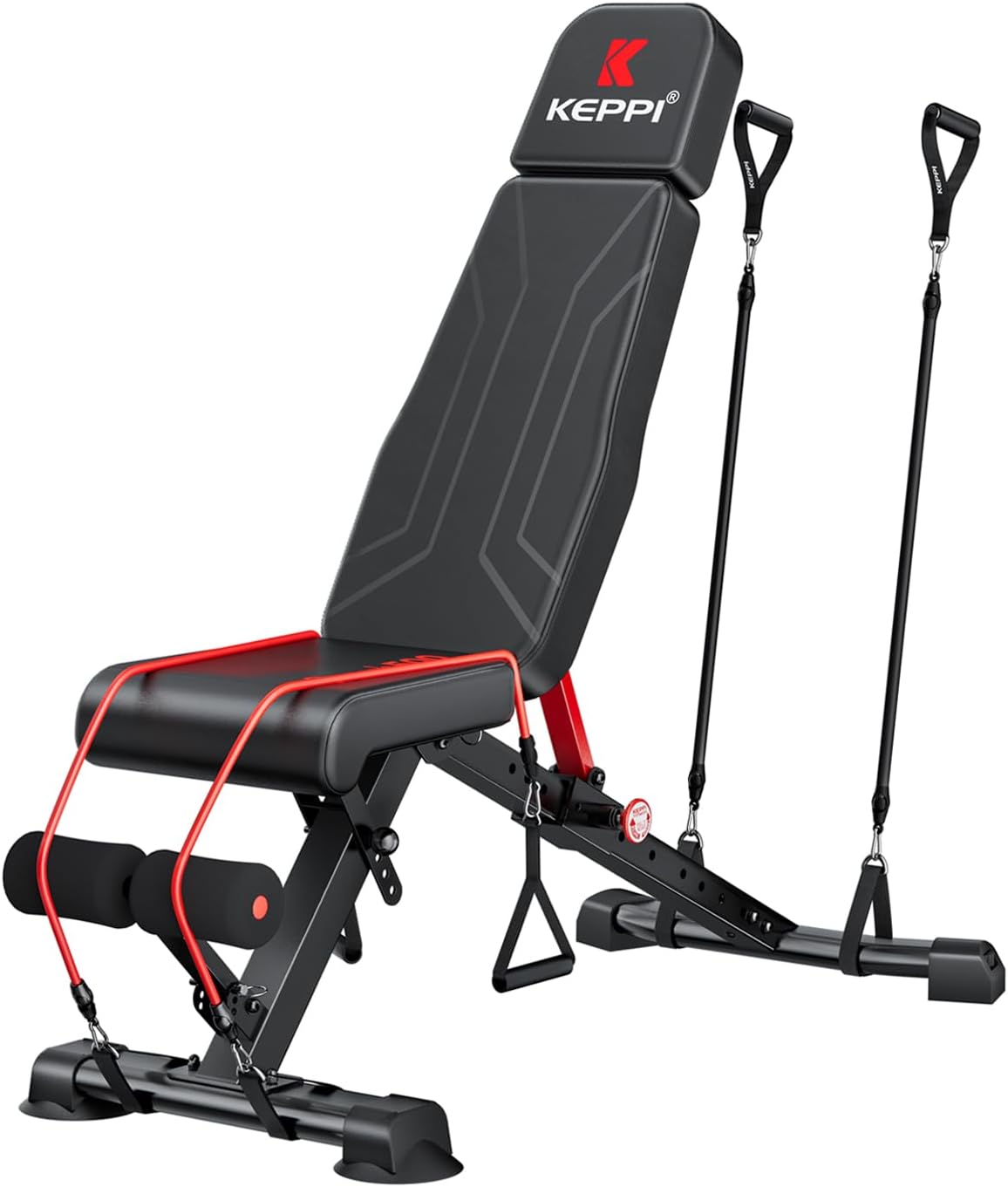 Keppi Weight Bench 900Lb, Adjustable Foldable Sturdy Bench for Home Gym