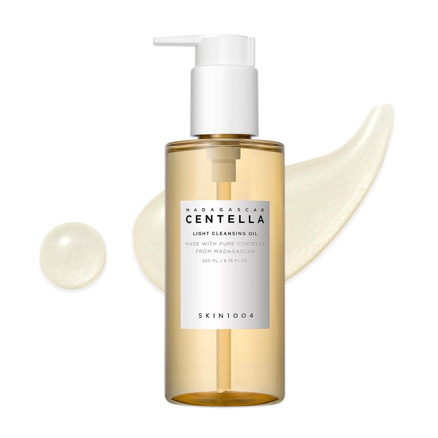 SKIN1004 Madagascar Centella Light Cleansing Oil 6.76 fl.oz, 200ml | Gentle Oil Cleanser for Face, Korean Facial Cleanser, Double Cleansing | Gentle Oil Cleanser for Deep Cleansing, Daily Makeup Remover, Facial Cleanser with Madagascar Centella, Korean Skin Care