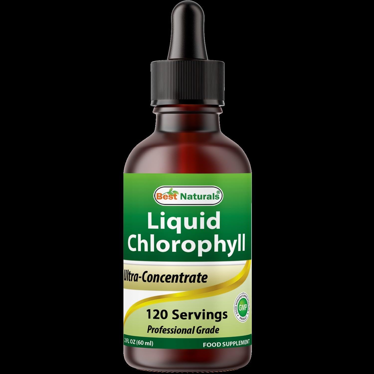 Best Naturals Liquid Chlorophyll Drops - 50 mg - 120 Servings Per Glass Bottle - 2 FL OZ (Pack of 2)