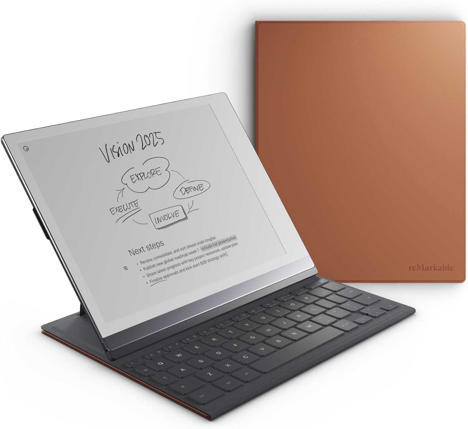 reMarkable 2 Type Folio Keyboard Case - Backlit - US English - Brown