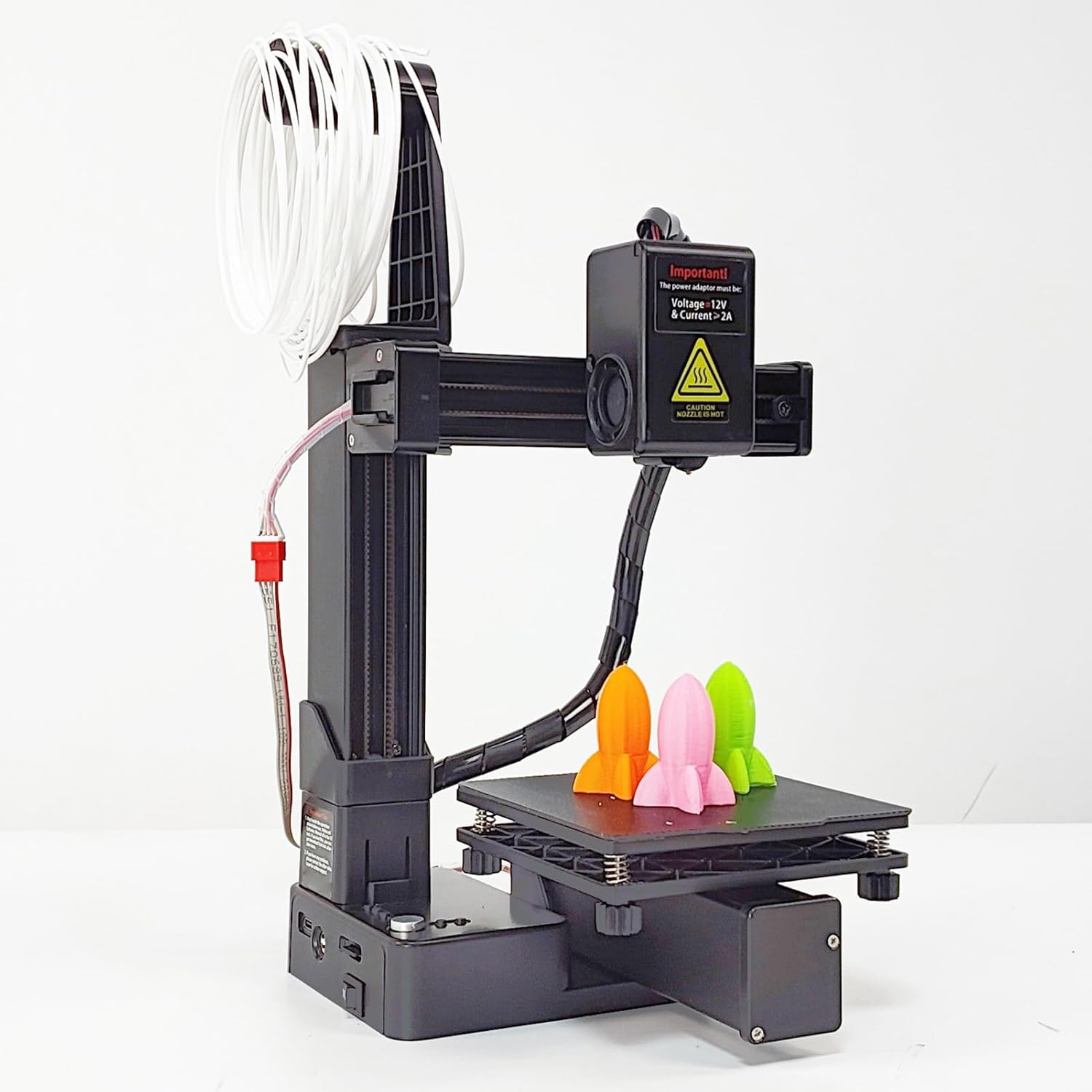 FDM 3D Printer, Frequency Division Multiplexing High Accuracy Printer, 180 to 230°C Fast Heating Compact 3D Printing Machine, 4 X 4 X 4in Printing Size (UK Plug)