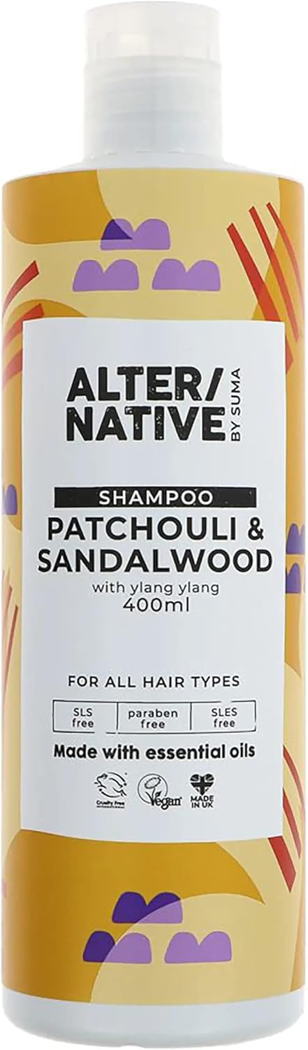Alter/Native Natural Plant-Powered Cruelty Free Shampoo (Patchouli & Sandalwood, 400ml)