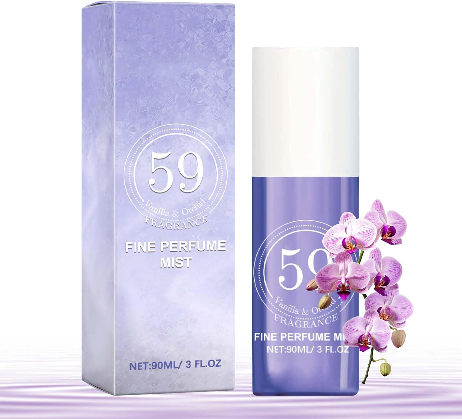 Allony Hair Perfume for Women, Hair and Body Mist, 90ml Vanilla Body Spray, Fruity and Floral Body Mist for Women, Long-lasting Fragrance, Moisturizing Skin