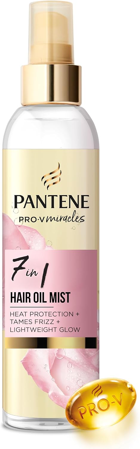 Pantene 7-in-1 Weightless Hair Oil Mist with Biotin 145ml | Pro V Miracles Hairspray. Tames Frizz, Helps to Strengthen Hair Against Styling Damage & Protects Against Split Ends