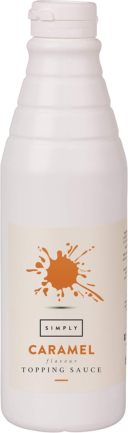 Simply Caramel Topping Sauce, Dairy Free Ready to Use Dessert Sauce for Ice Cream, Waffles, Pancakes, Coffee & Milkshakes (1 kg)